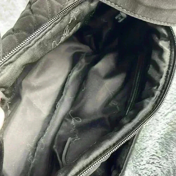 Vera Bradley Vintage Black Shoulder Bag with Unique Wide Buckle Strap EUC - Picture 6 of 6